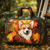 Mugav sügisene corgi steppitud reisikott